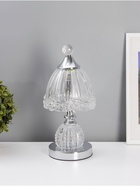 Светильник настольный RISALUX «Переливы», интерьерный, LED, 10 Вт, ночник 3 Вт, хром, 13.5×13.5×33 см - Фото 1