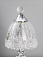 Лампа настольная RISALUX «Переливы», LED, 10 Вт, ночник 3 Вт, хром, 13.5×13.5×33 см - фото 809489794