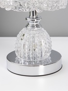 Лампа настольная RISALUX «Переливы», LED, 10 Вт, ночник 3 Вт, хром, 13.5×13.5×33 см - фото 809489795