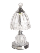 Лампа настольная RISALUX «Переливы», LED, 10 Вт, ночник 3 Вт, хром, 13.5×13.5×33 см - фото 809489797