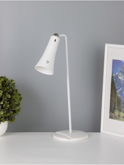 Светильник настольный «Рим» АКБ 1200Ма USB Type-C 5 Вт LED 3000-6000К сенсор, плафон на магните 7×14х