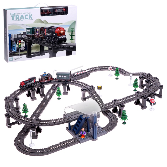 УЦЕНКА Железная дорога «Ретро», работает от батареек, световые и звуковые эффекты - Фото 1