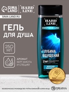 Гель для душа и шампунь 2 в 1 «Морские минералы», 250 мл, аромат бергамот и специи, HARD LINE - Фото 1