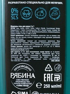 Гель для душа и шампунь 2 в 1 «Морские минералы», 250 мл, аромат бергамот и специи, HARD LINE - Фото 3