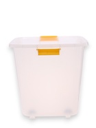 УЦЕНКА Контейнер для хранения без крышки «Зверята», 56 л, 60×40×36 см, на колёсах, прозрачный - Фото 9