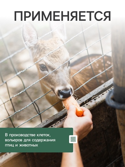 Сетка сварная с ПВХ покрытием, 5×0.5 м, ячейка 50×50 мм, d=1 мм, металл, Greengo