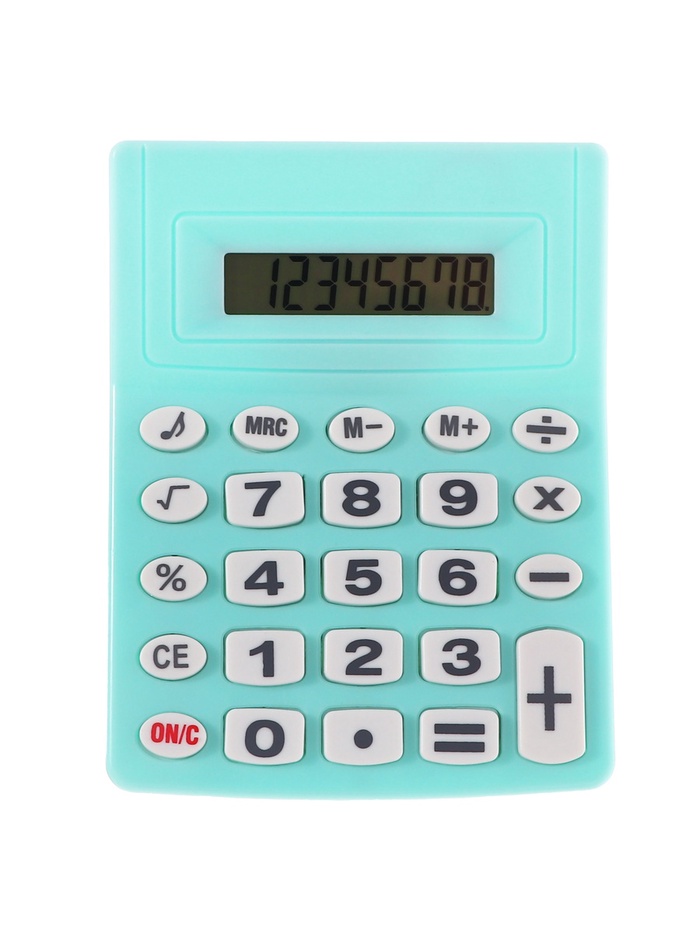 Калькулятор настольный 8-разрядный, зелёный