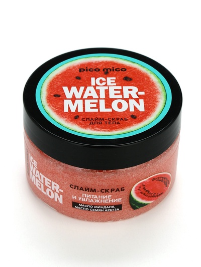 Скраб-слайм для тела Ice watermelon, питание и увлажнение, с ароматом арбуза, 250 г, PICO MICO