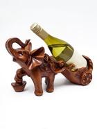 Подставка под бутылку TAKE IT EASY «Слон», полистоун под дерево, 34×13×20 см - Фото 1