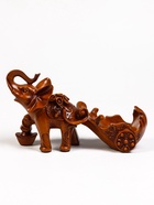 Подставка под бутылку TAKE IT EASY «Слон», полистоун под дерево, 34×13×20 см - Фото 15