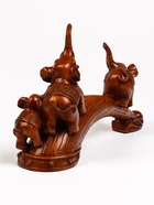 Подставка под бутылку TAKE IT EASY «Два слона», полистоун под дерево, 36×10×25 см - Фото 14