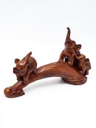 Подставка под бутылку TAKE IT EASY «Два слона», полистоун под дерево, 36×10×25 см - Фото 3