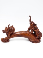 Подставка под бутылку TAKE IT EASY «Два слона», полистоун под дерево, 36×10×25 см - Фото 4