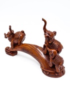 Подставка под бутылку TAKE IT EASY «Два слона», полистоун под дерево, 36×10×25 см - Фото 5