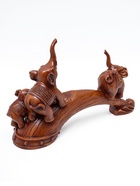 Подставка под бутылку TAKE IT EASY «Два слона», полистоун под дерево, 36×10×25 см - Фото 6