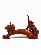 Подставка под бутылку TAKE IT EASY «Два слона», полистоун под дерево, 36×10×25 см - Фото 9