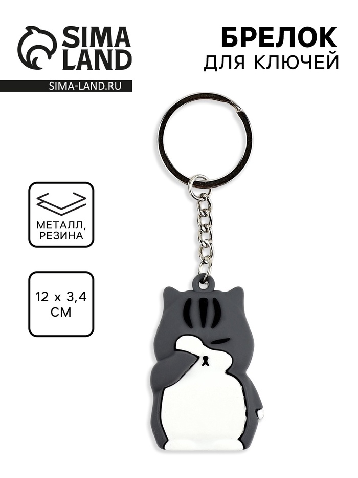 Брелок для ключей «Кот», 10×3.4 см - Фото 1