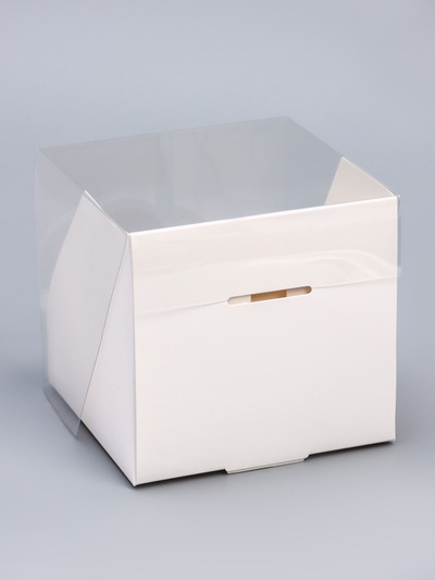 Коробка для 1 капкейка с прозрачной крышкой, 10.5×10.5×10 см, кондитерская упаковка