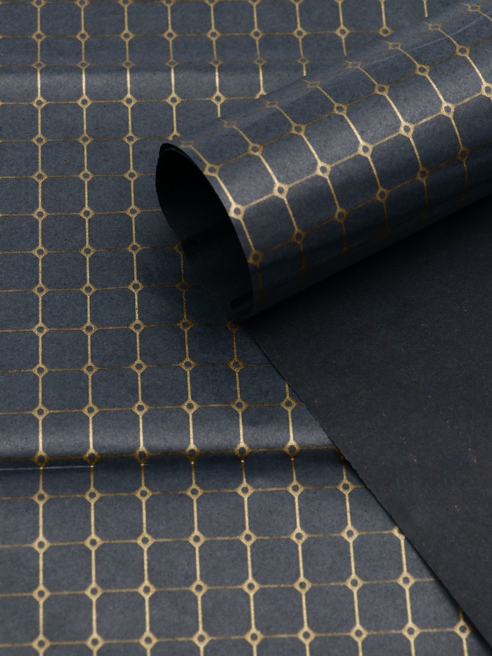 Бумага упаковочная тишью, «Шарм», чёрный, 50 см × 70 см 17 грамм - Фото 1