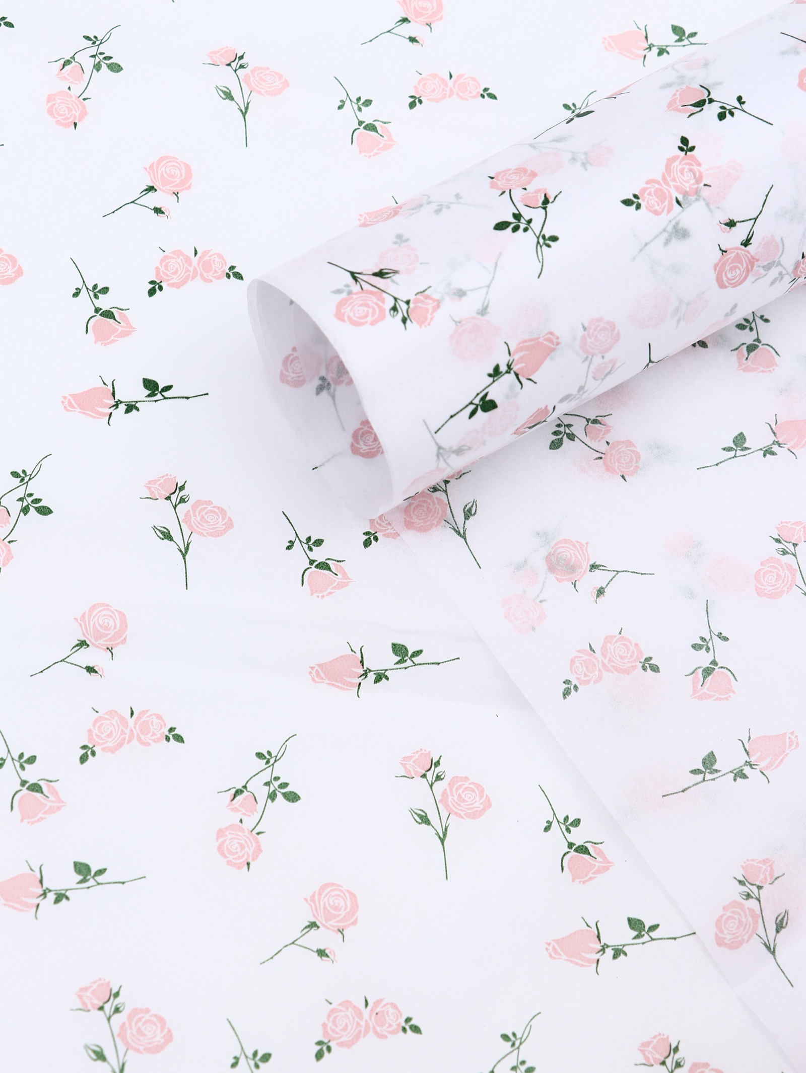 Бумага упаковочная тишью, «Садовые розы», белый, 50 см × 70 см — 1 шт Бумага упаковочная тишью, «Садовые розы», белый, 50 см × 70 см — 1 шт