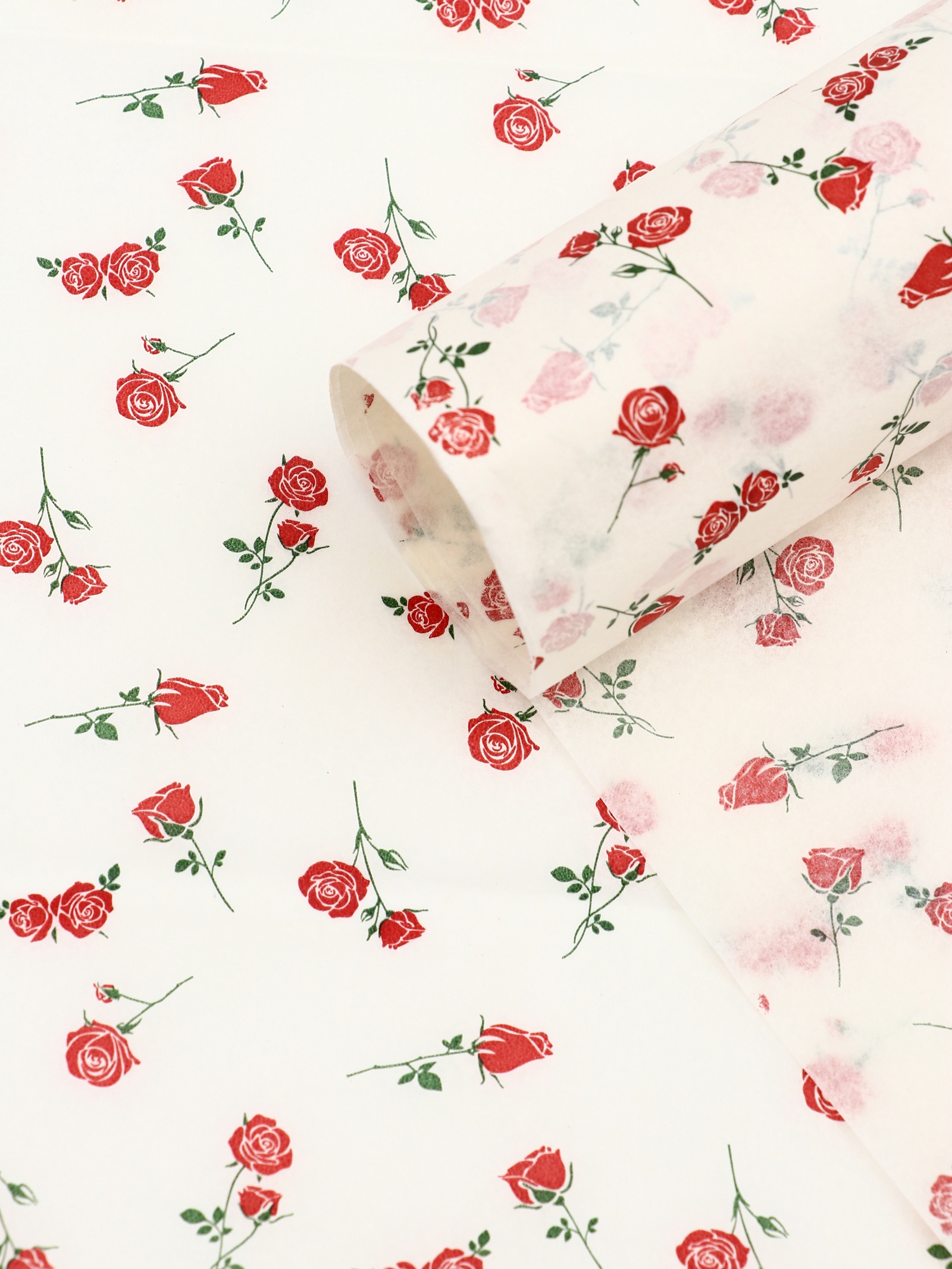 Бумага упаковочная тишью, «Садовые розы», кремовый, 50 см × 70 см -1 шт Бумага упаковочная тишью, «Садовые розы», кремовый, 50 см × 70 см -1 шт