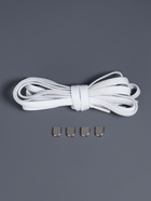 Шнурки для обуви, пара, плоские, с фиксаторами, эластичные, 8 мм, 100 см, белые - Фото 3
