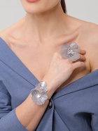 Браслет «Цветок» стразинка, цвет серебро - Фото 5