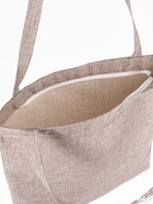 Сумка текстильная шопер на молнии, 33×0.5×38 см, бежевая - Фото 7