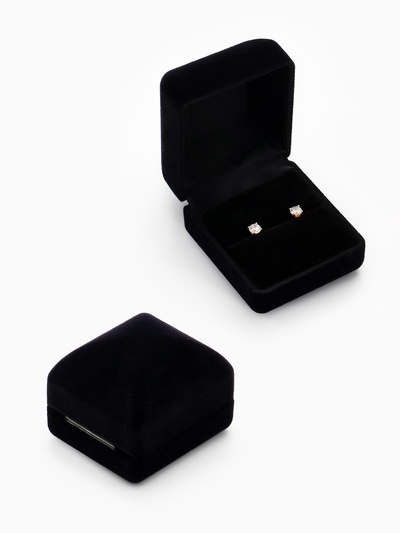 Футляр бархатный под 2 кольца «Традиции», 5.2×4.6, чёрный