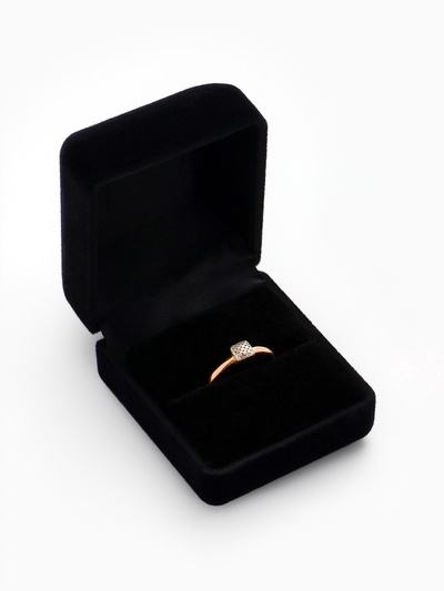 Футляр бархатный под 2 кольца «Традиции», 5.2×4.6, чёрный