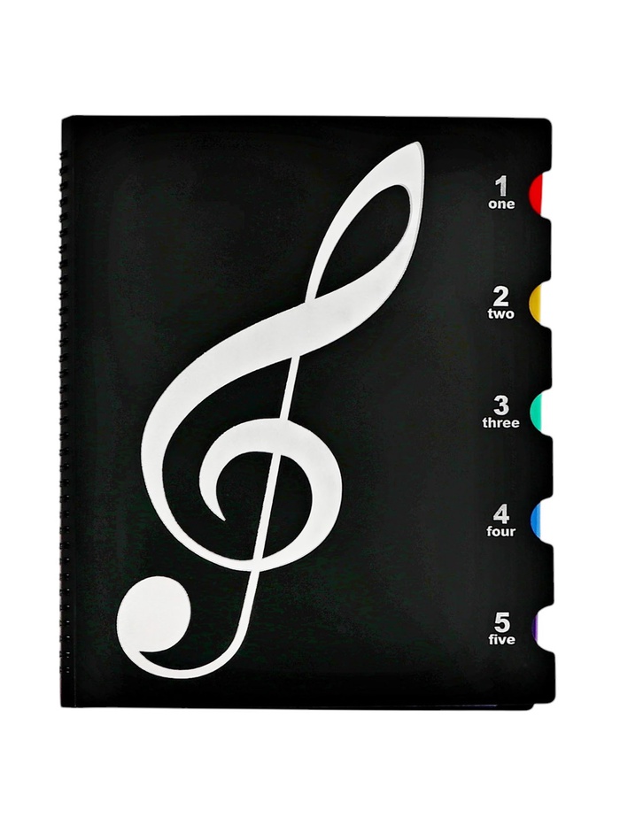 Нотная папка - 10 файлов 20 листов черная - Фото 1