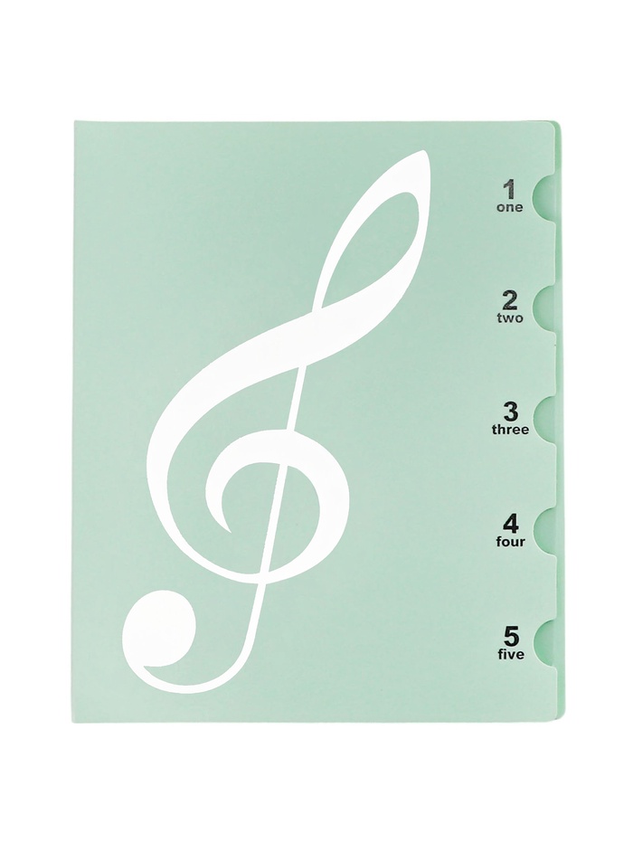 Нотная папка - 10 файлов 20 листов зеленая - Фото 1