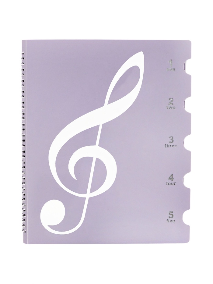 Нотная папка - 10 файлов 20 листов фиолетовая - Фото 1