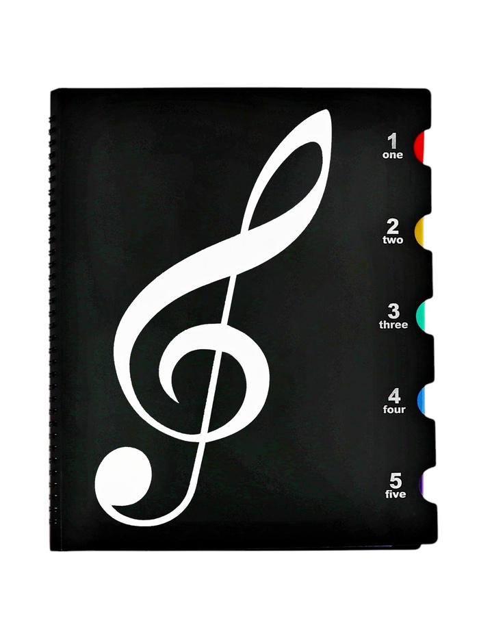 Нотная папка - 20 файлов 40 листов черная - Фото 1