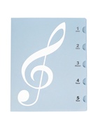 Нотная папка - 20 файлов 40 листов голубая - Фото 1