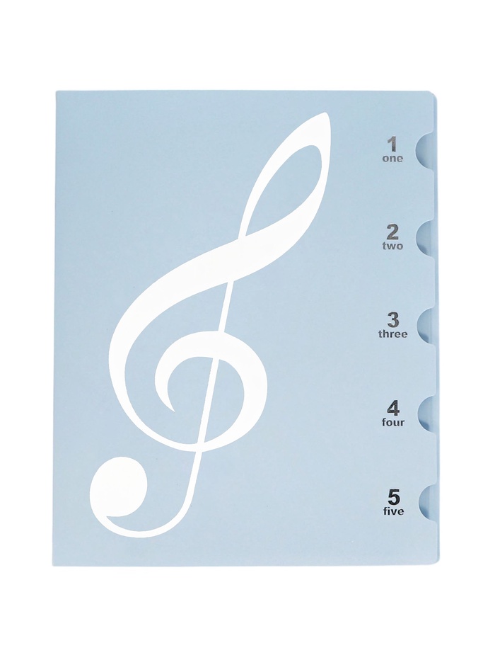 Нотная папка - 20 файлов 40 листов голубая - Фото 1