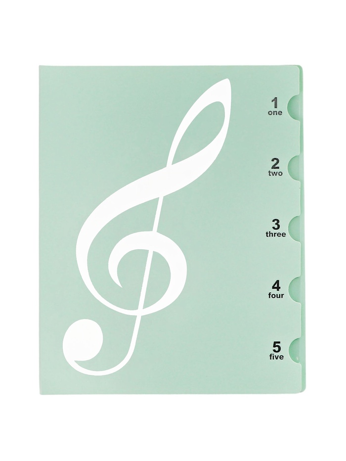 Нотная папка - 20 файлов 40 листов зеленая - Фото 1