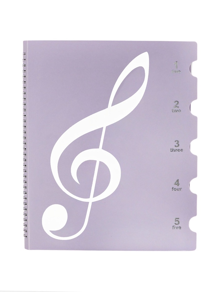 Нотная папка - 20 файлов 40 листов фиолетовая - Фото 1