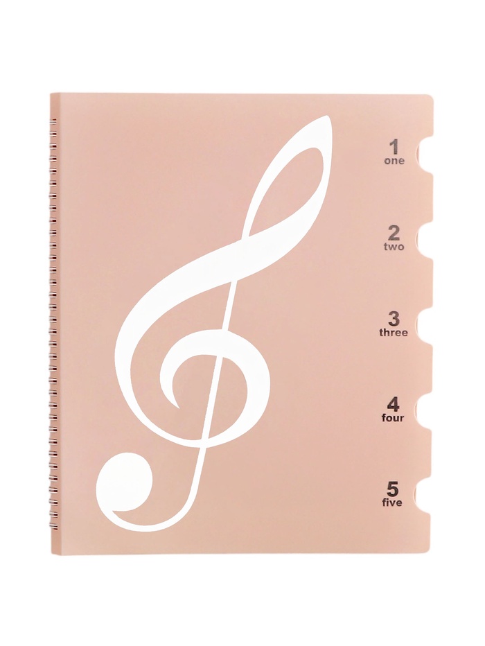 Нотная папка - 20 файлов 40 листов розовая - Фото 1