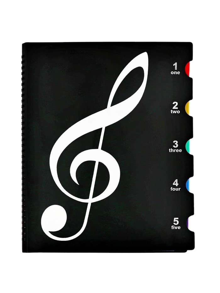 Нотная папка - 30 файлов 60 листов черная - Фото 1