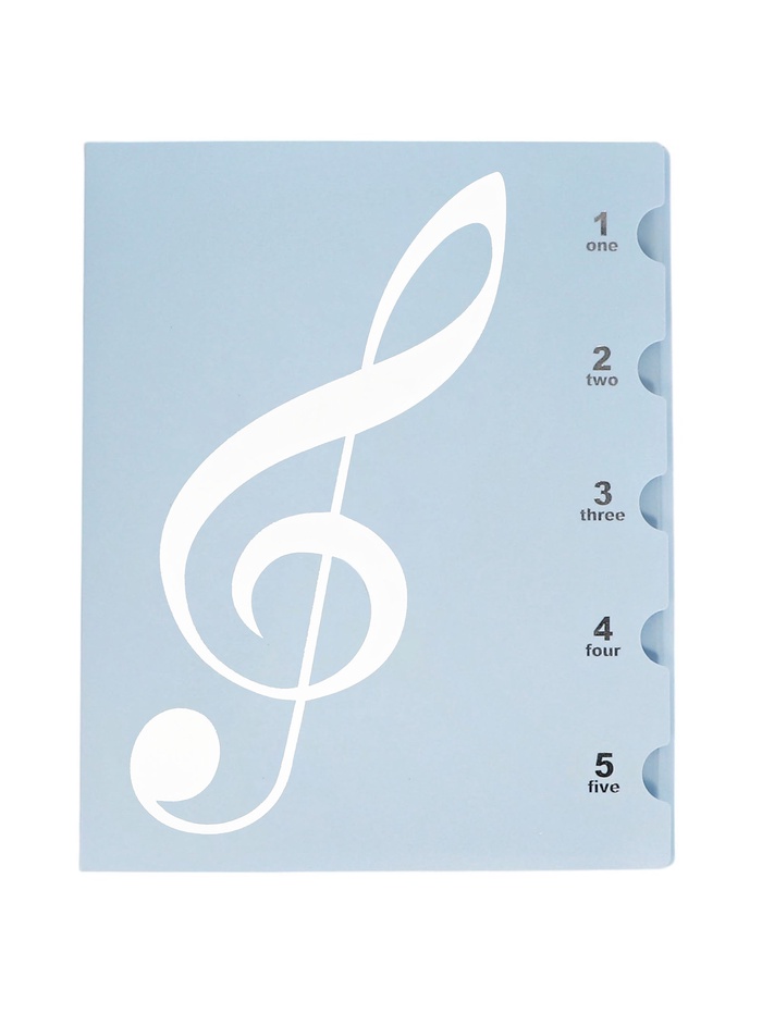 Нотная папка - 30 файлов 60 листов голубая - Фото 1