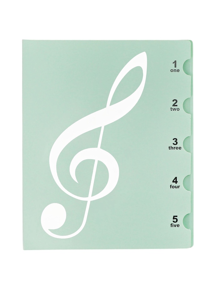 Нотная папка - 30 файлов 60 листов зеленая - Фото 1