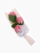 Подарочный букет из трех мыльных роз в колбе, дымно-розовые - Фото 6