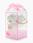 Набор из 6 нежных бело-голубых мыльных роз - фото 809446955