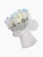 Набор из 6 нежных бело-голубых мыльных роз - фото 809446956