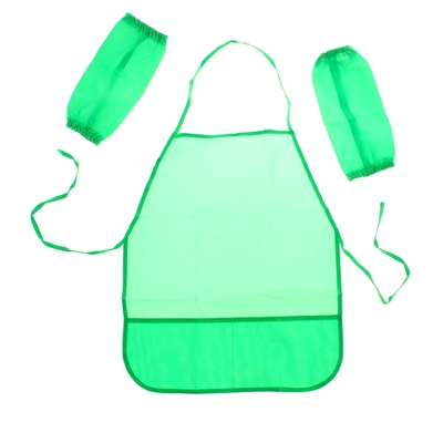 Фартук для труда + нарукавники Calligrata «Стандарт», 490×395/250×160 мм, размер S (рост 116-146), зелёный