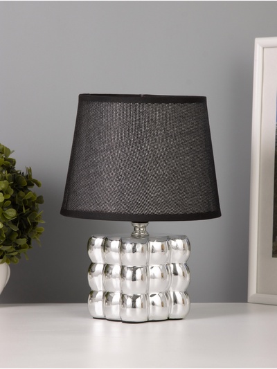 Лампа настольная RISALUX «Бабл», 40 Вт, Е14, серебро, 17×17×24 см