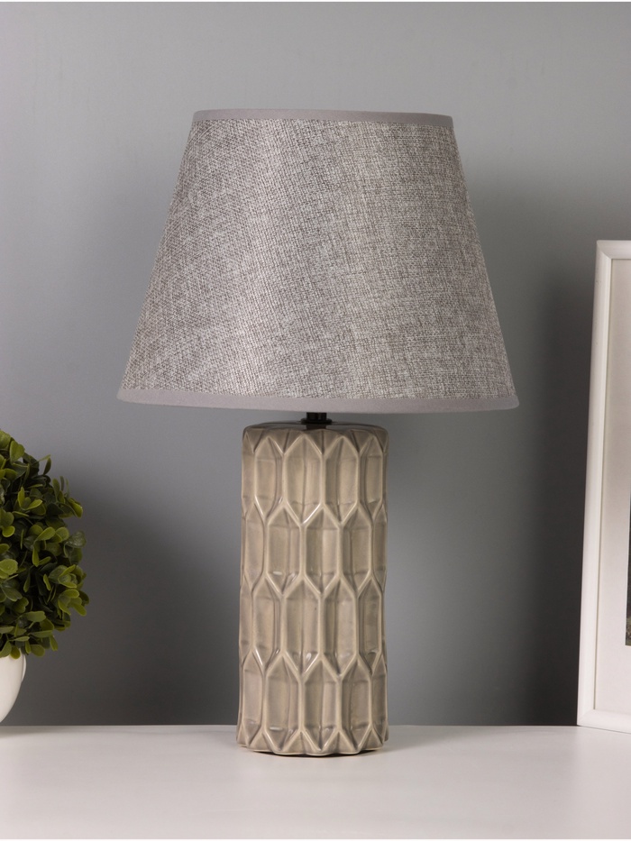 Лампа настольная RISALUX «Лирика», 40 Вт, Е14, серый, 24×24×38 см - Фото 1