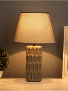 Лампа настольная RISALUX «Лирика», 40 Вт, Е14, серый, 24×24×38 см - Фото 2