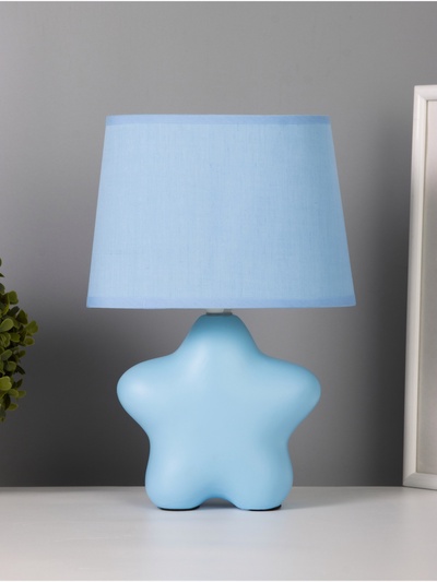 Лампа настольная RISALUX «Звезда», 40 Вт, Е14, голубой, 12×19×29 см